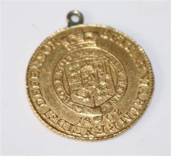 A moulded 1802 third guinea
